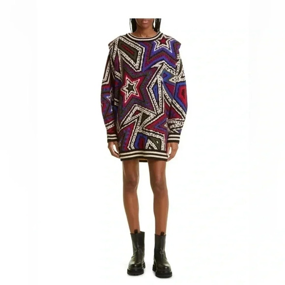 Farm Rio Mystric Trip Sweater Dress Size Small - Picture 3 of 11